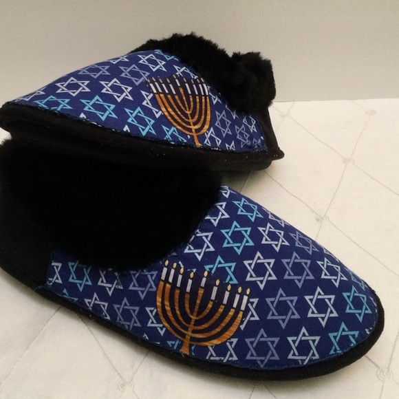 Hanukkah men’s shoes/Hanukkah slippers/Jewish Men’s shoes/Winter slippers. Sz 11